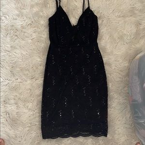 black mini dress